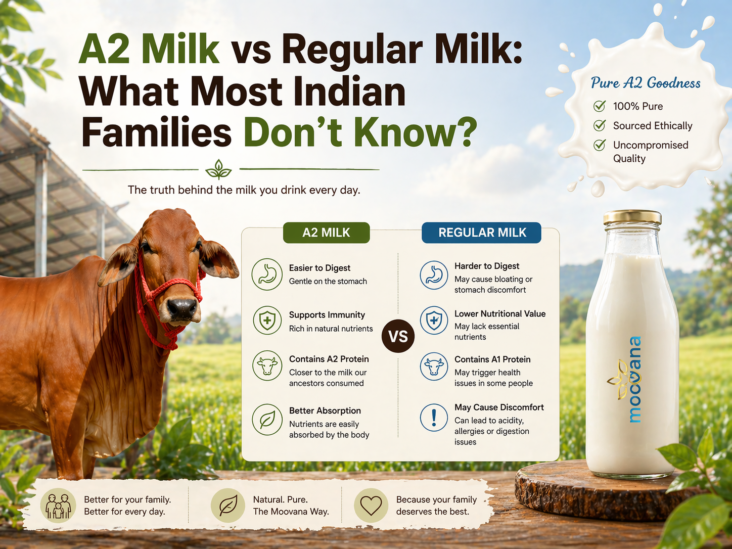 A2 Milk vs Regular Milk: What Most Indian Families Don’t Know?