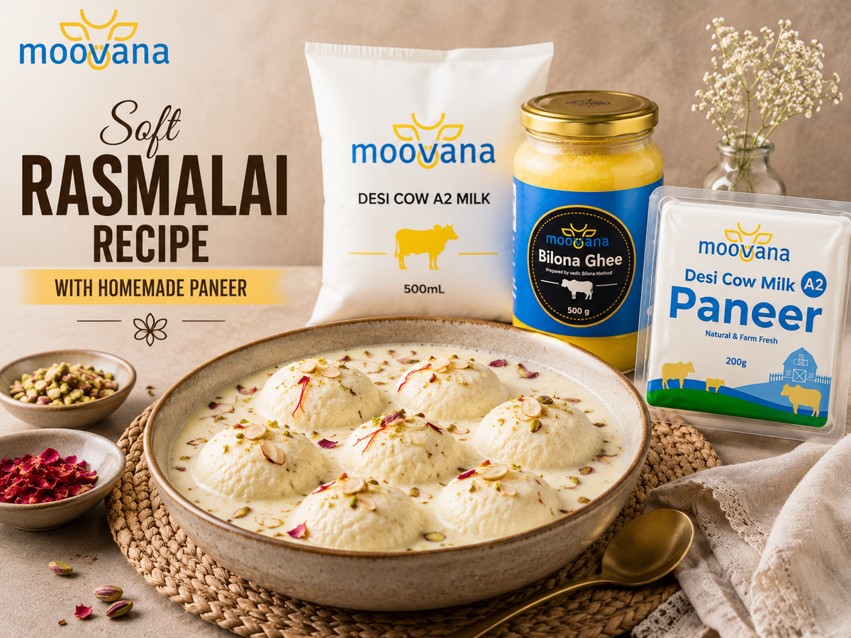 Soft Rasmalai Recipe with Homemade Paneer