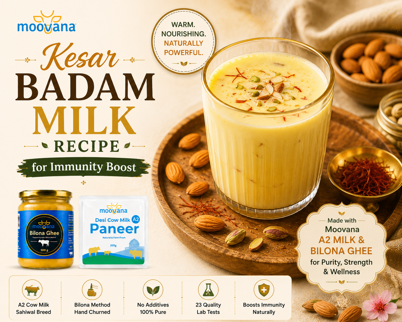 Kesar Badam Milk Recipe for Immunity Boost