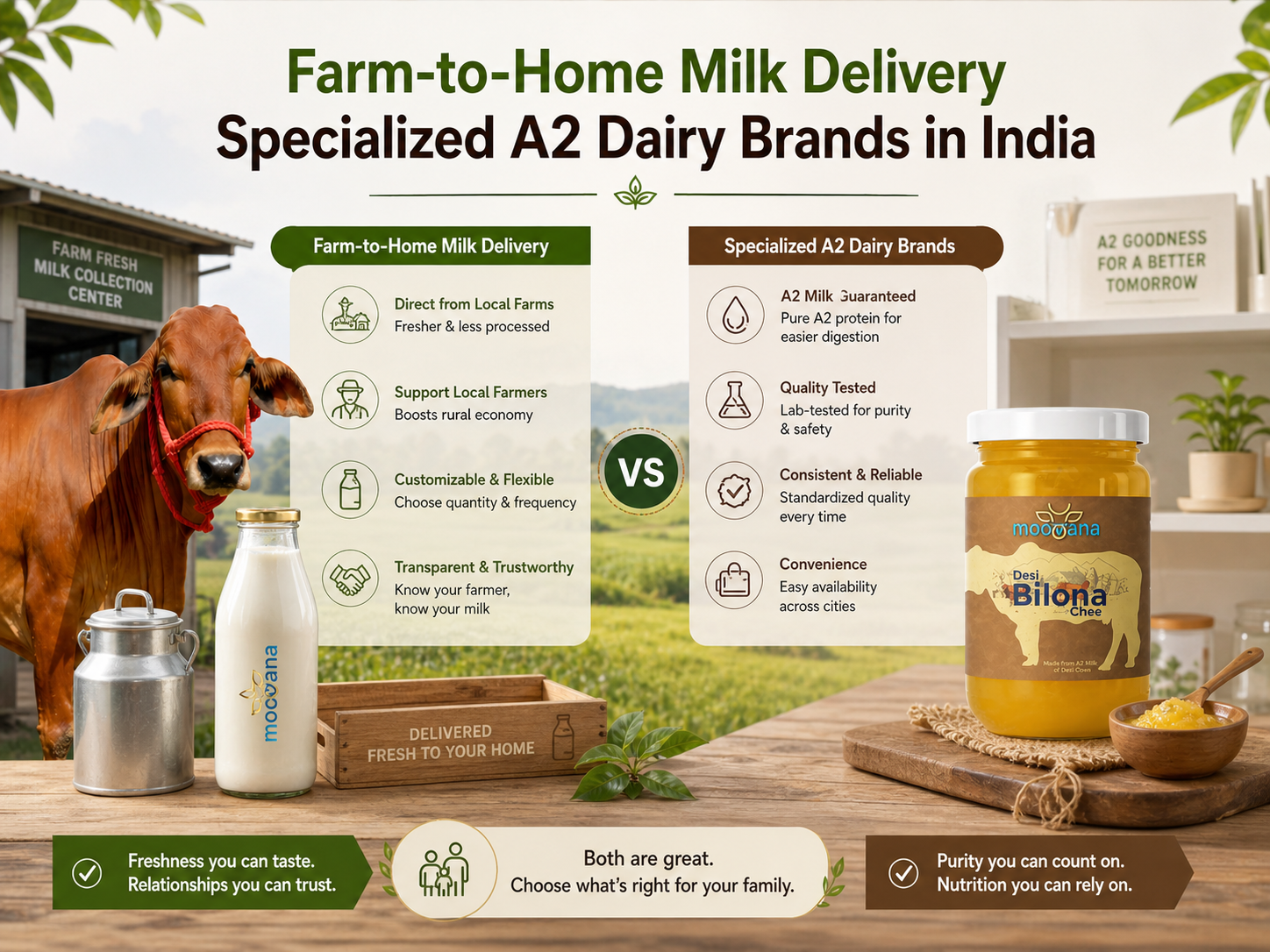 Farm-to-Home Milk Delivery vs Specialized A2 Dairy Brands in India