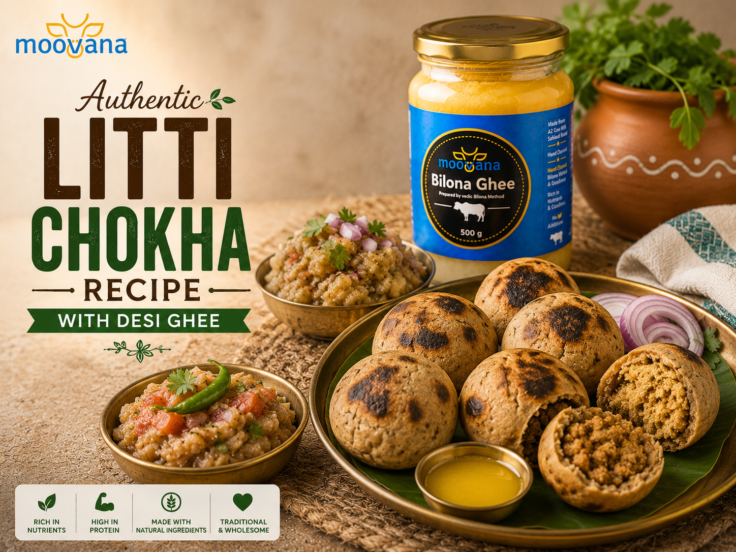 Authentic Litti Chokha Recipe with Desi Ghee