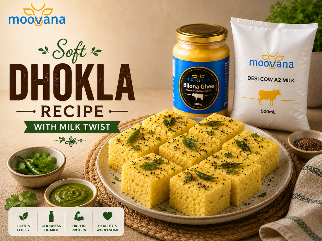 Soft Dhokla Recipe with Milk Twist
