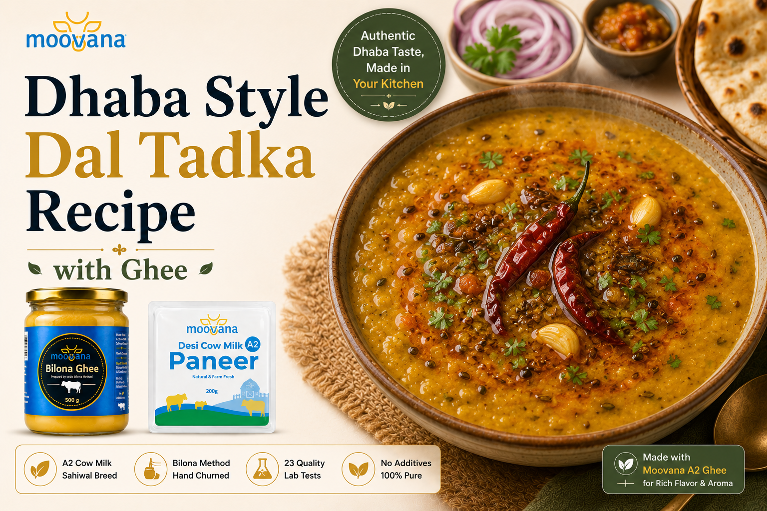 Dhaba Style Dal Tadka Recipe with Ghee