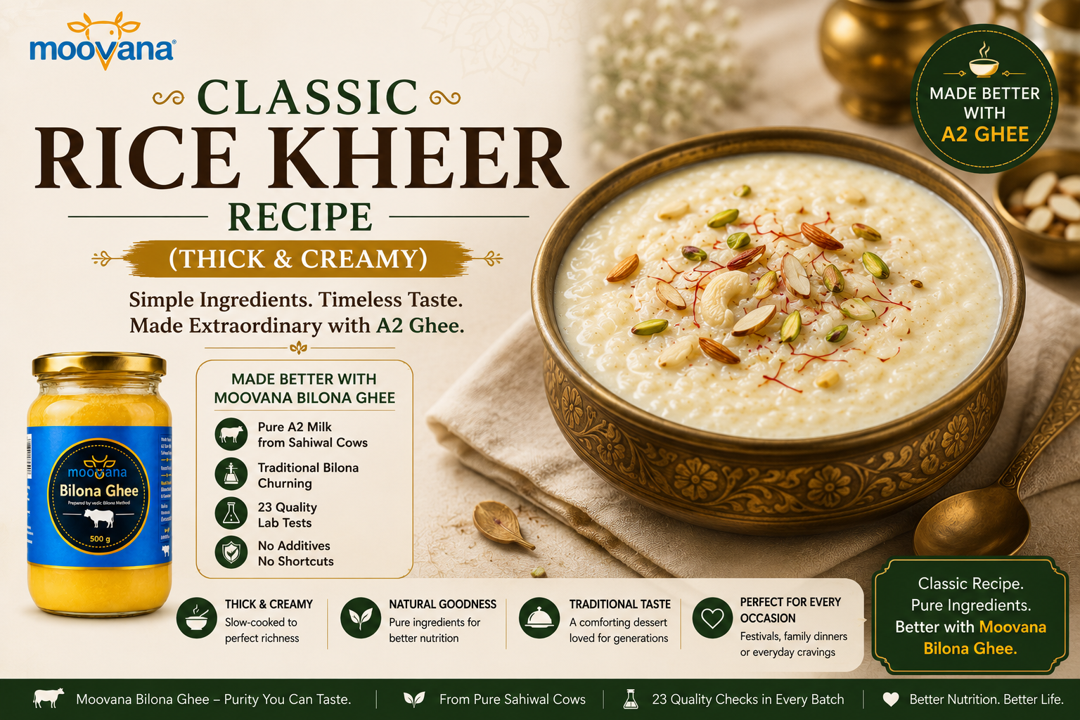 Classic Rice Kheer Recipe (Thick & Creamy)