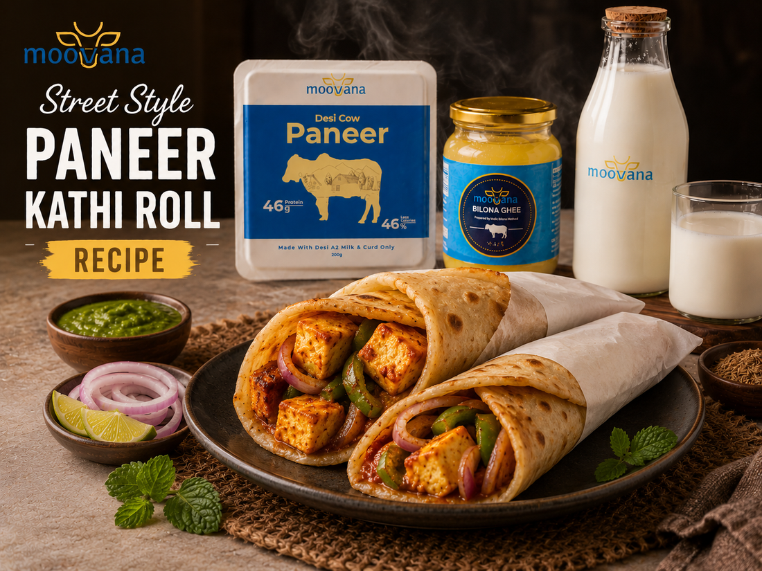 Street Style Paneer Kathi Roll Recipe