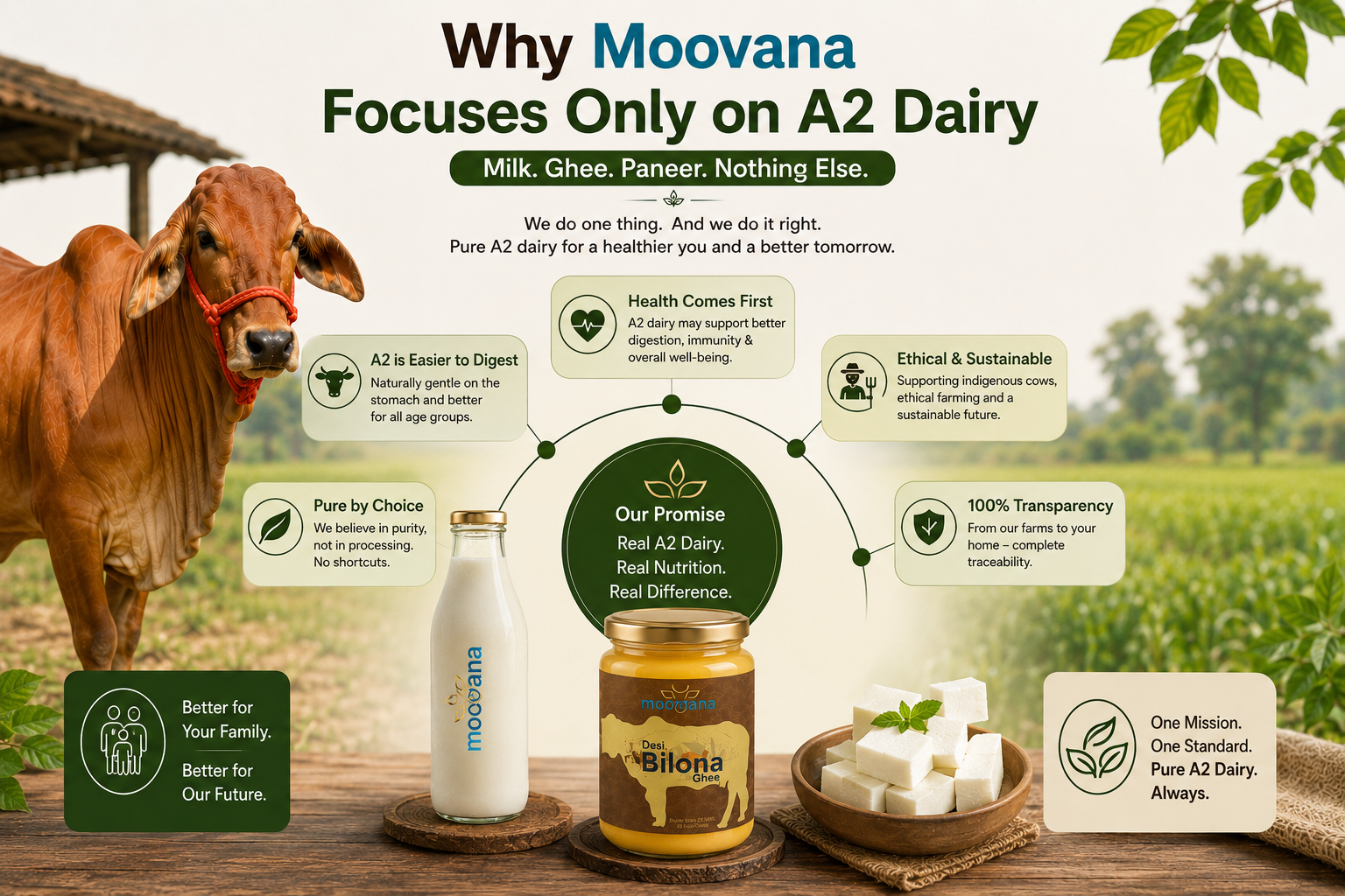 Why Moovana Focuses Only on A2 Dairy (Milk, Ghee, Paneer)