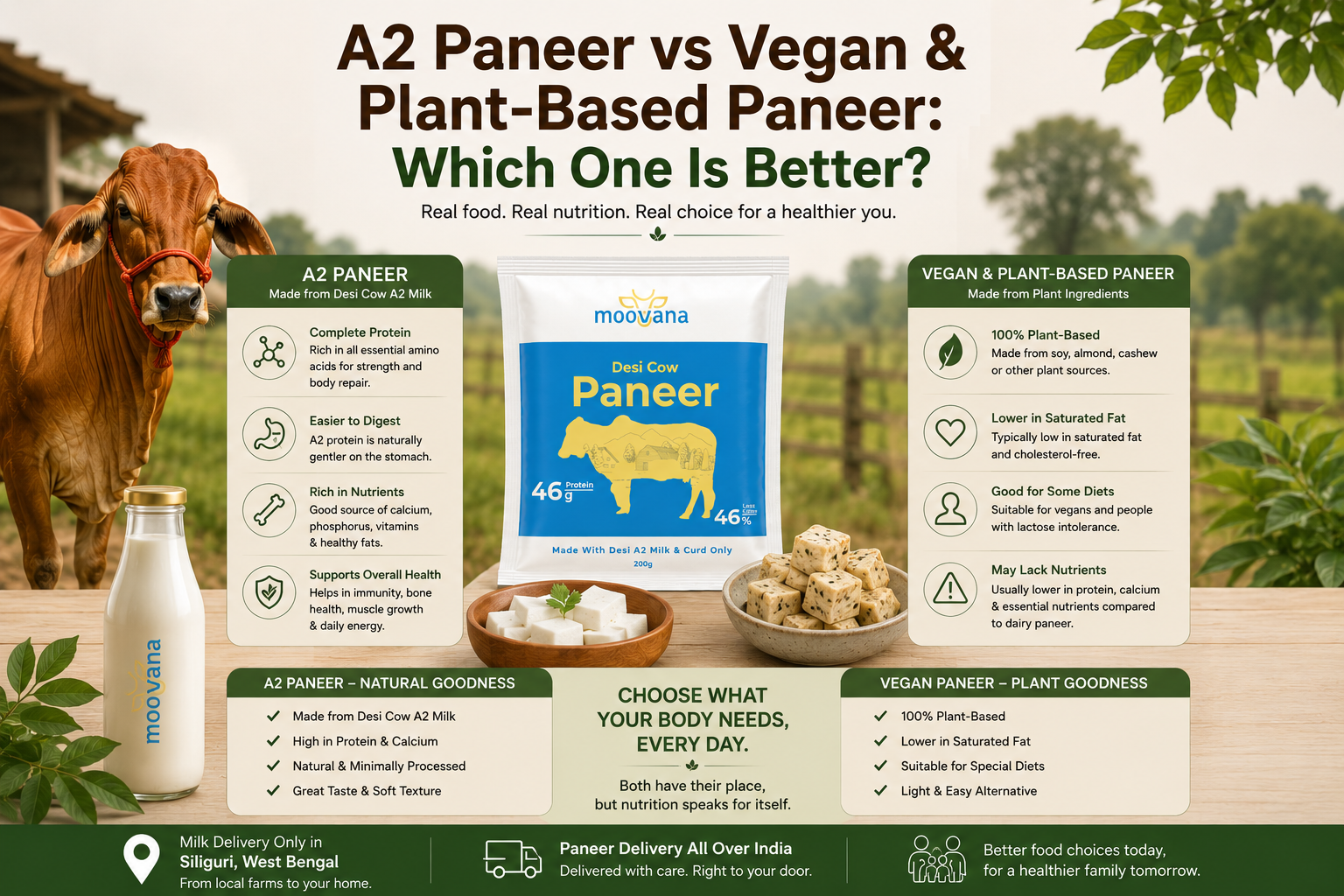 A2 Paneer vs Vegan & Plant-Based Paneer: Which One Is Better?