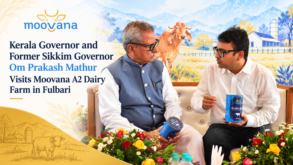 Kerala Governor and Former Sikkim Governor Om Prakash Mathur Visits Moovana A2 Dairy Farm in Fulbari